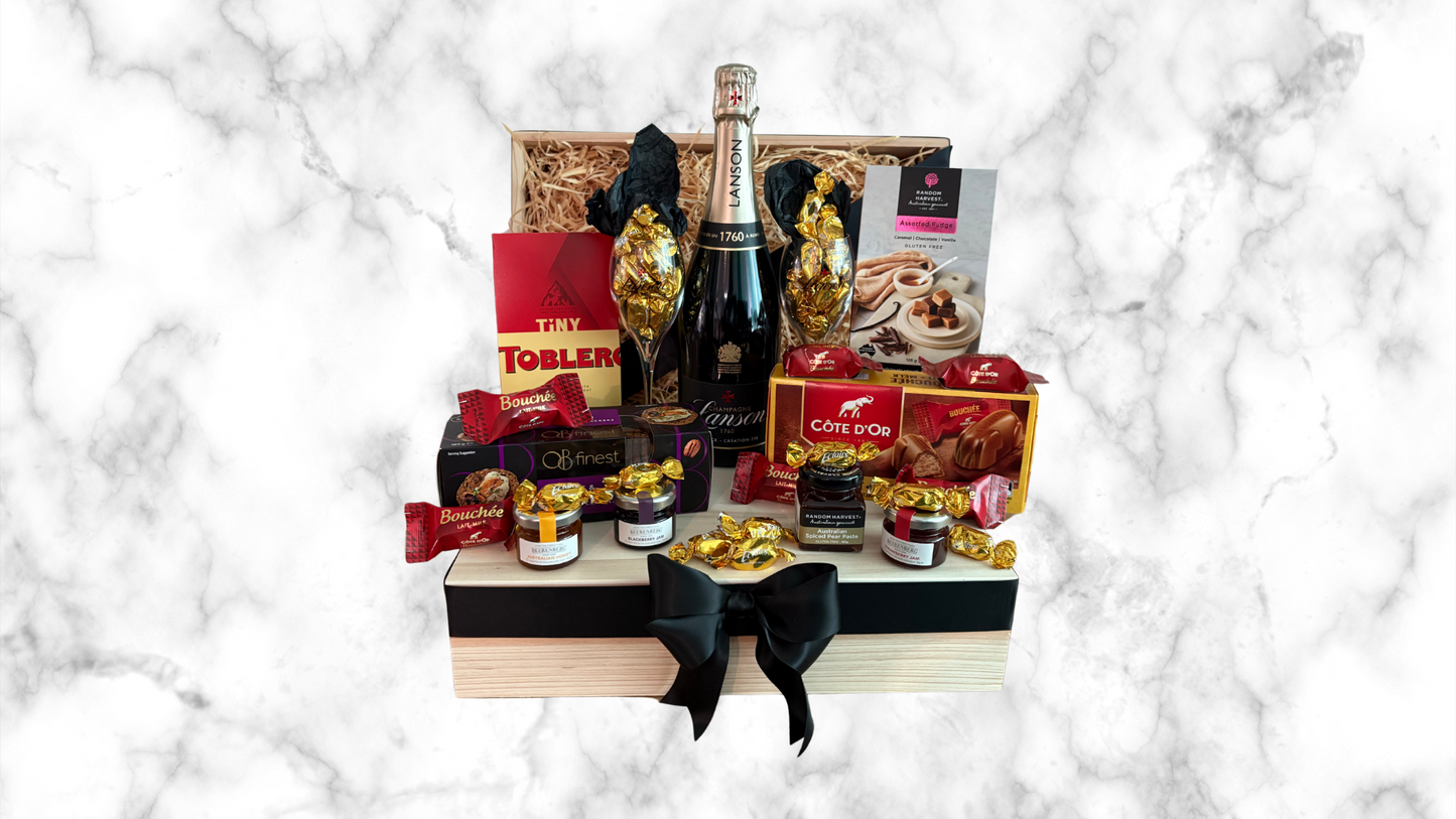 Luxury Lanson Black Label Champagne Gourmet Hamper